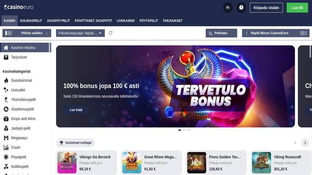 CasinoEuro casino screenshot